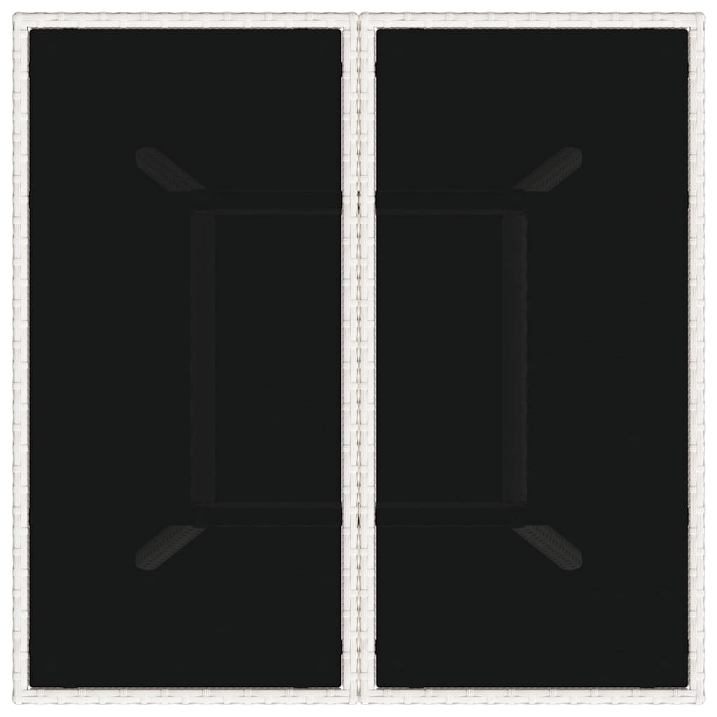 Garten Essgruppe 3 stk. Hellgrau Poly-Rattan