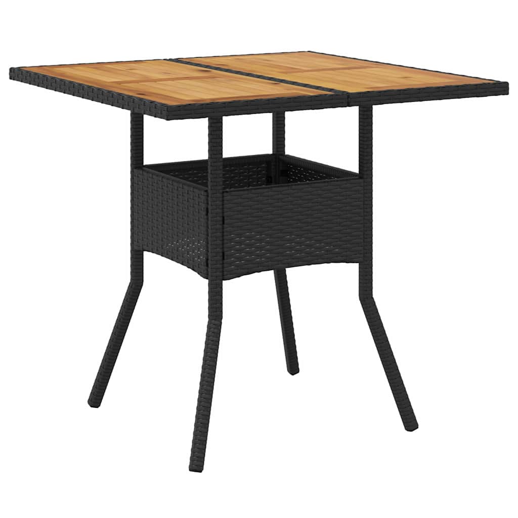 Garten Essgruppe 5 pcs Schwarz Poly-Rattan
