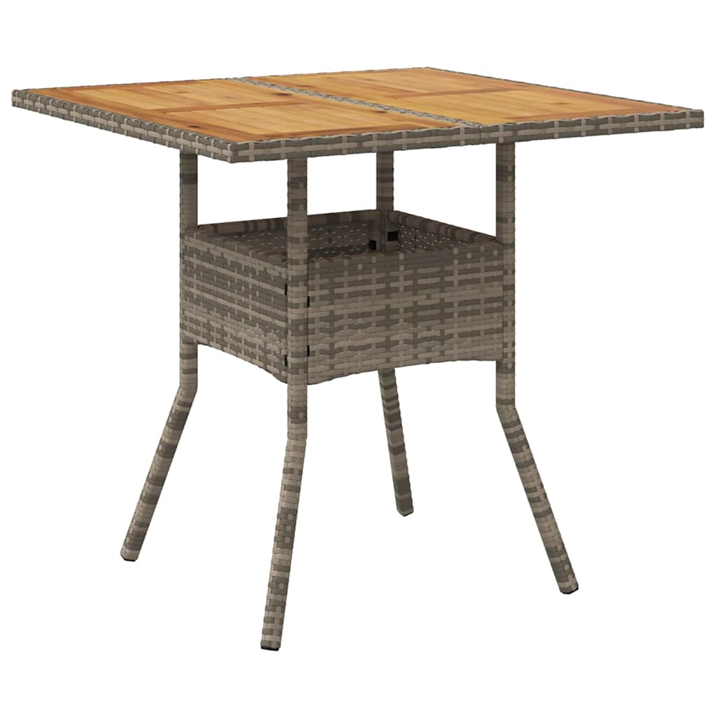 Garten Essgruppe 3 stk. Grau Poly-Rattan