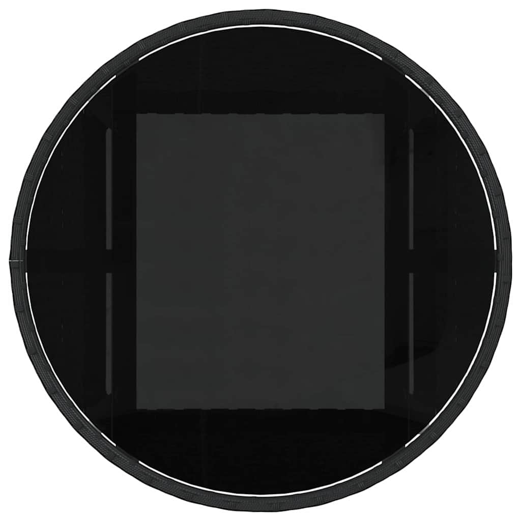 Garten Essgruppe 5 Stk. Schwarz Poly-Rattan