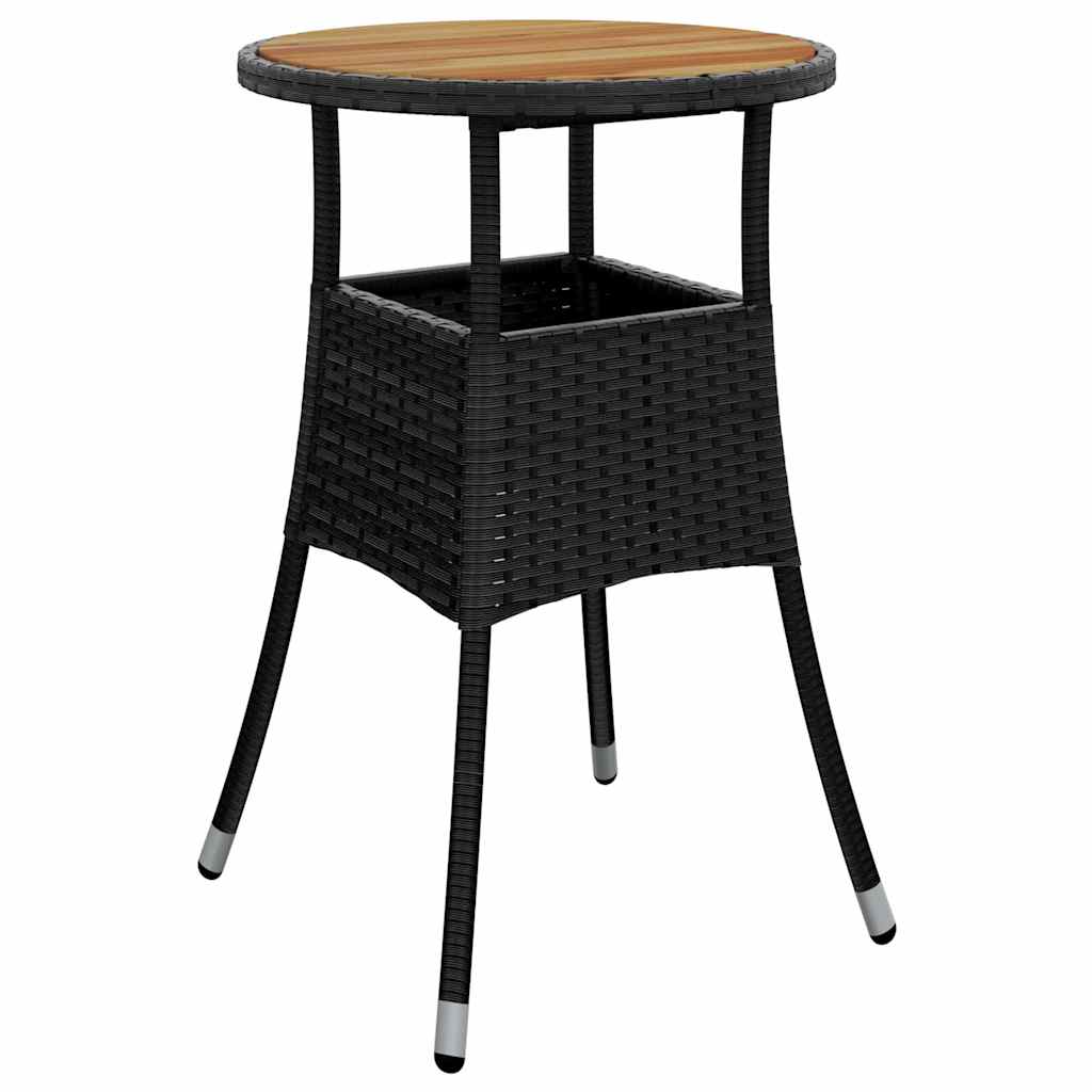 Garten Essgruppe 5 stk. Schwarz Poly-Rattan
