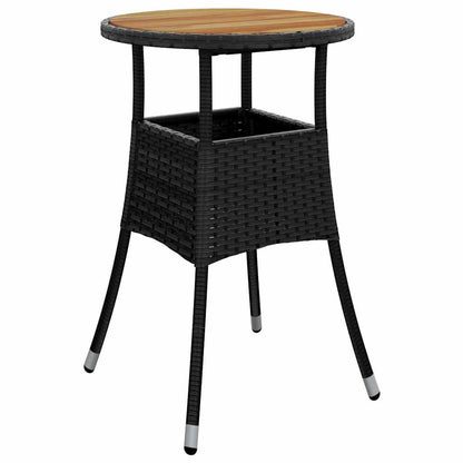 Garten Essgruppe 5 stk. Schwarz Poly-Rattan