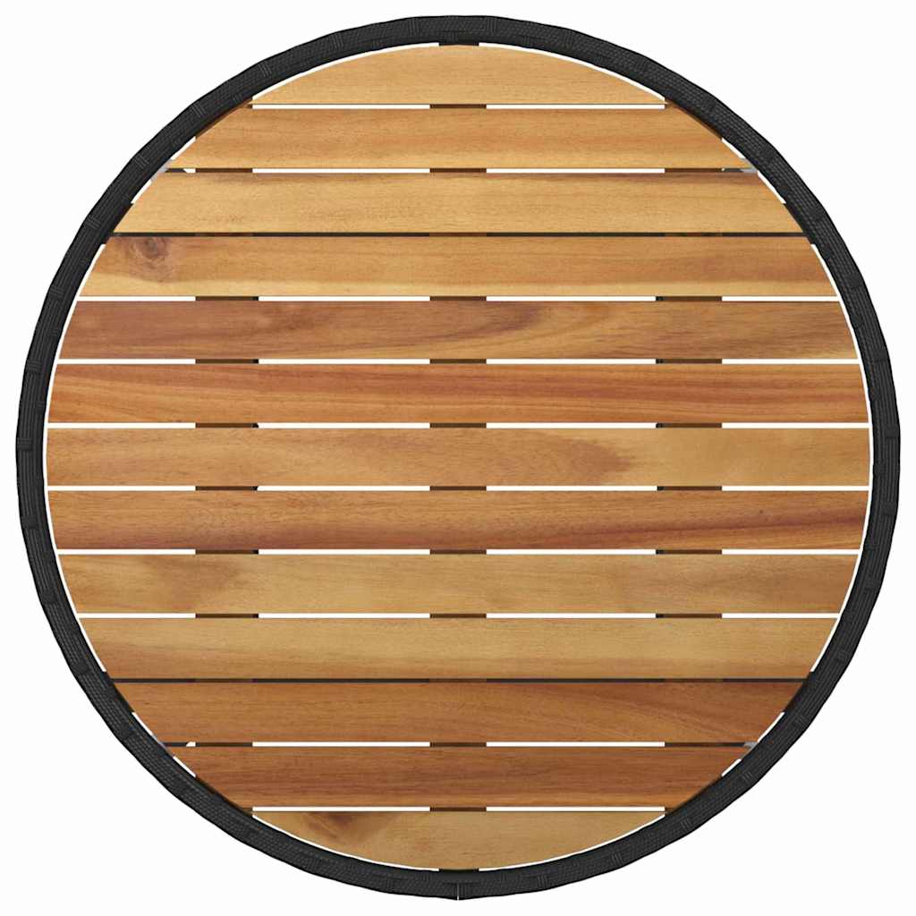 Garten Essgruppe 5 stk. Schwarz Poly-Rattan