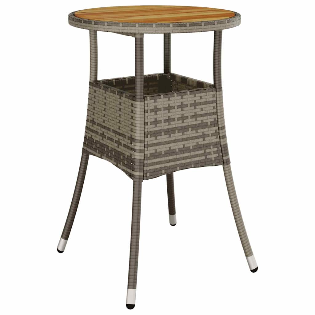 Garten Essgruppe 5 stk. Grau Poly-Rattan