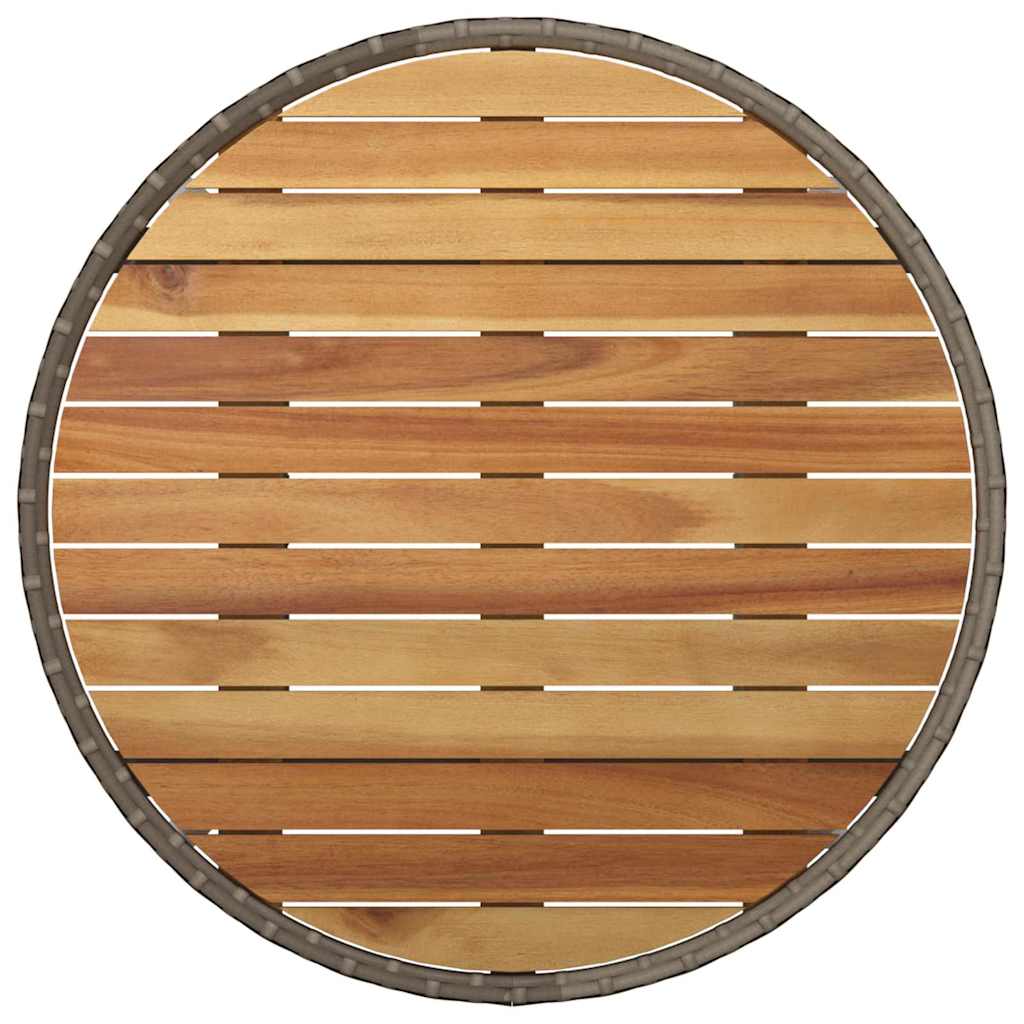 Garten Essgruppe 5 stk. Grau Poly-Rattan