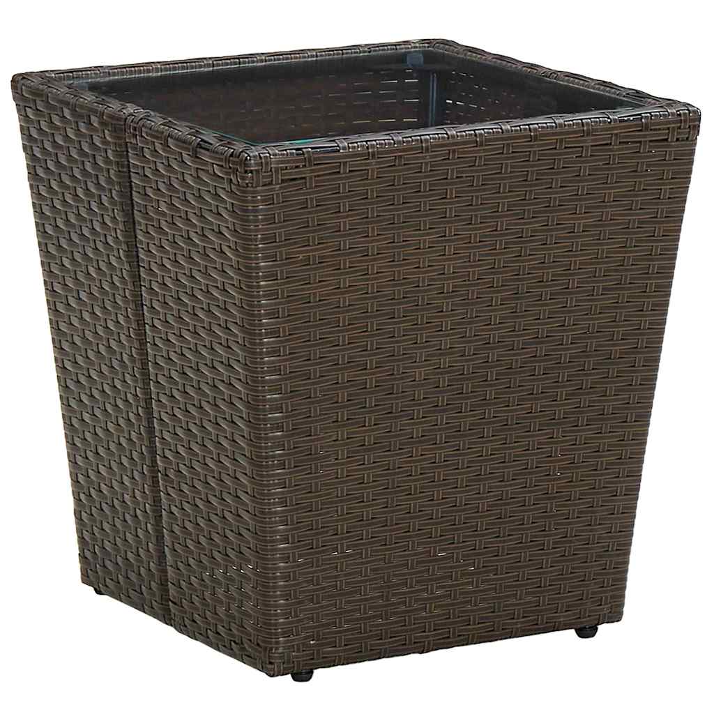 Garten Bistro Set 3 stk. Braun Poly-Rattan