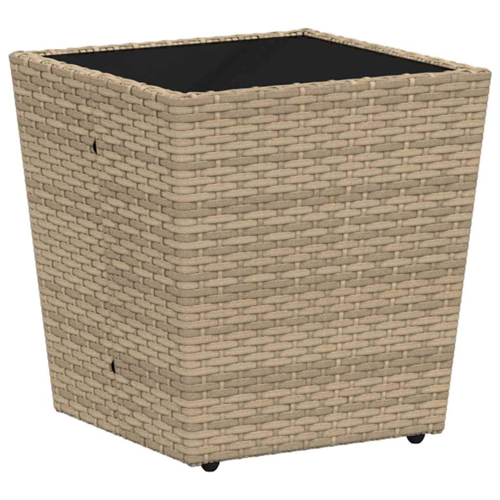 Garten Bistro Set 3 stk. Beige Poly-Rattan