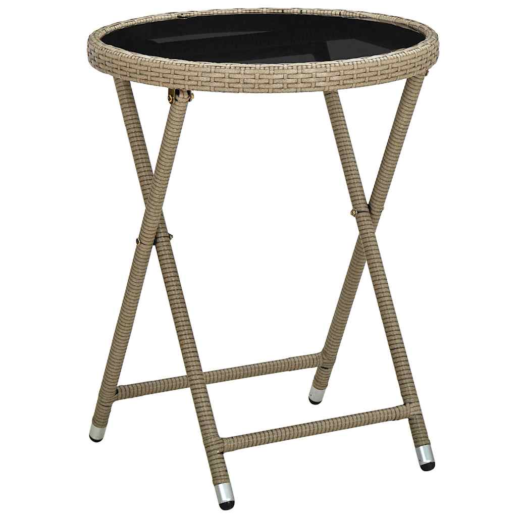 Garten Bistro Set 3 stk. Beige Poly-Rattan