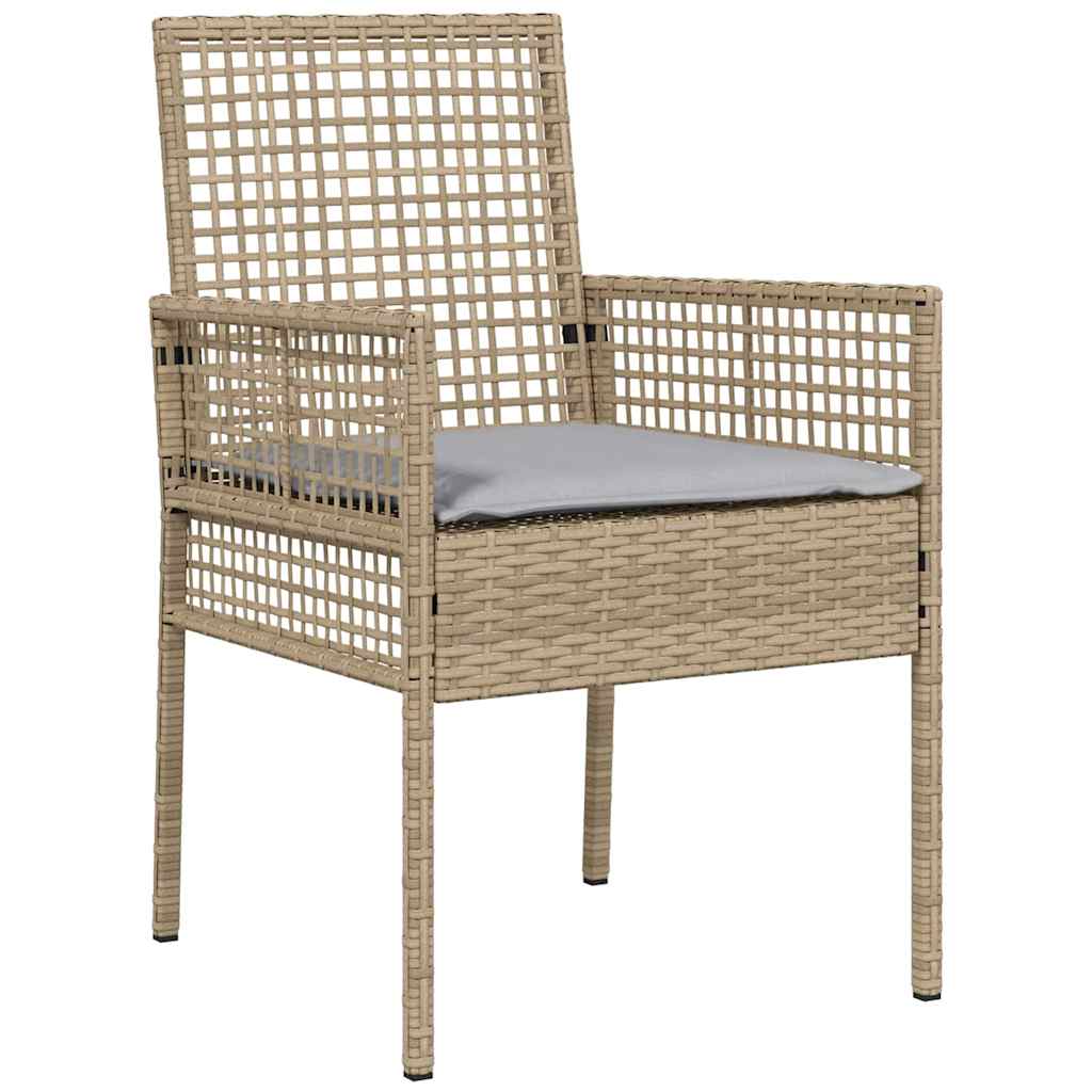 Garten Bistro Set 3 stk. Beige Poly-Rattan