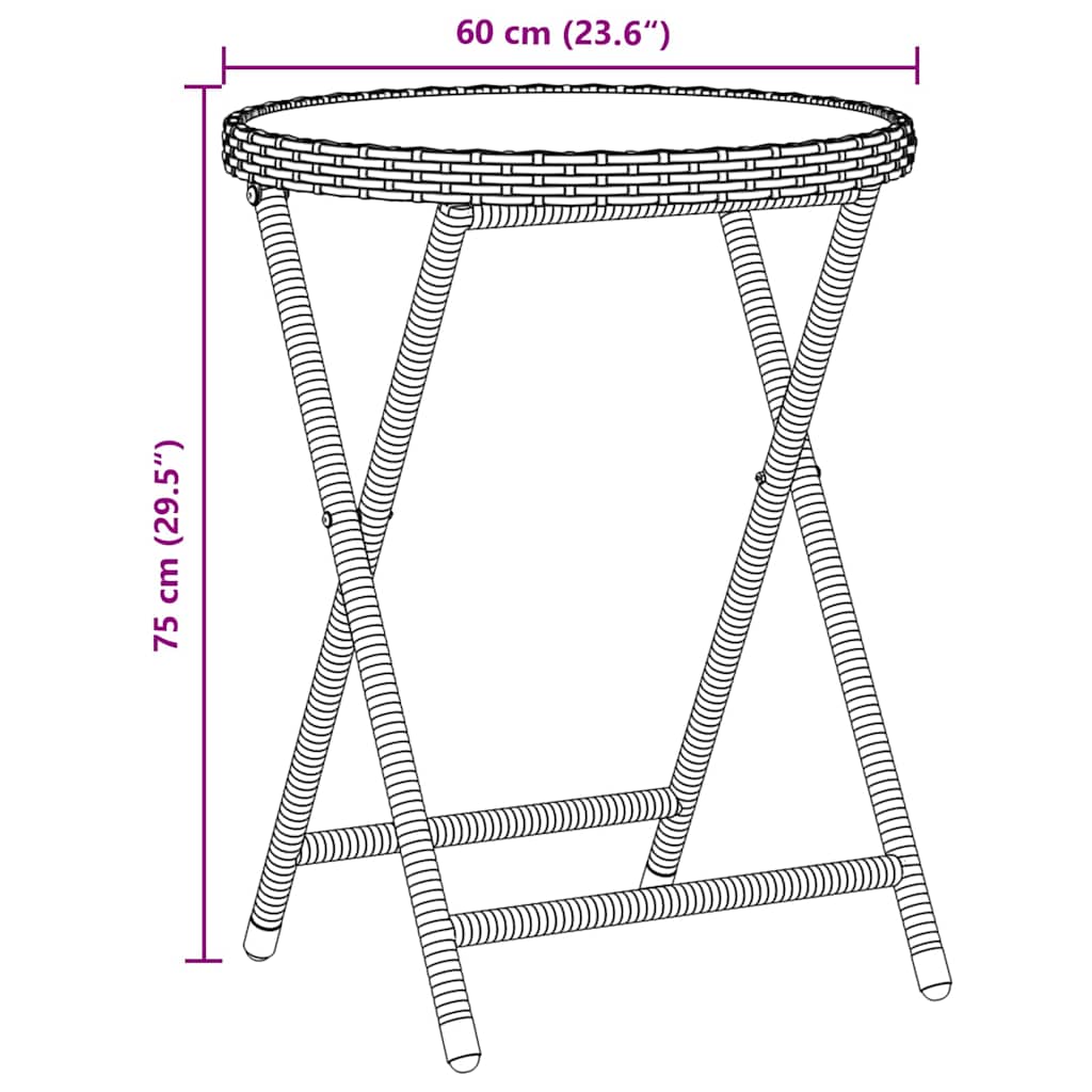 Garten Bistro Set 3 stk. Beige Poly-Rattan