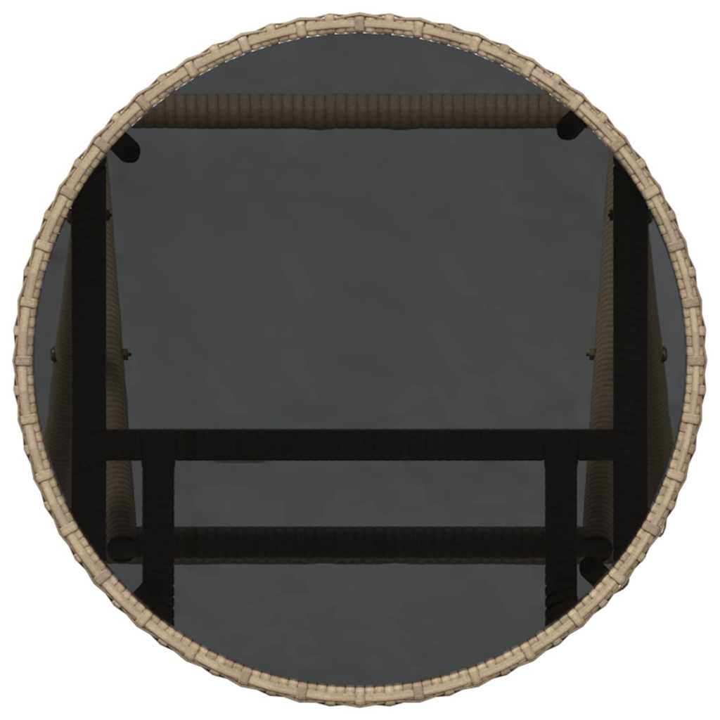 Garten Bistro Set 3 stk. Beige Poly-Rattan