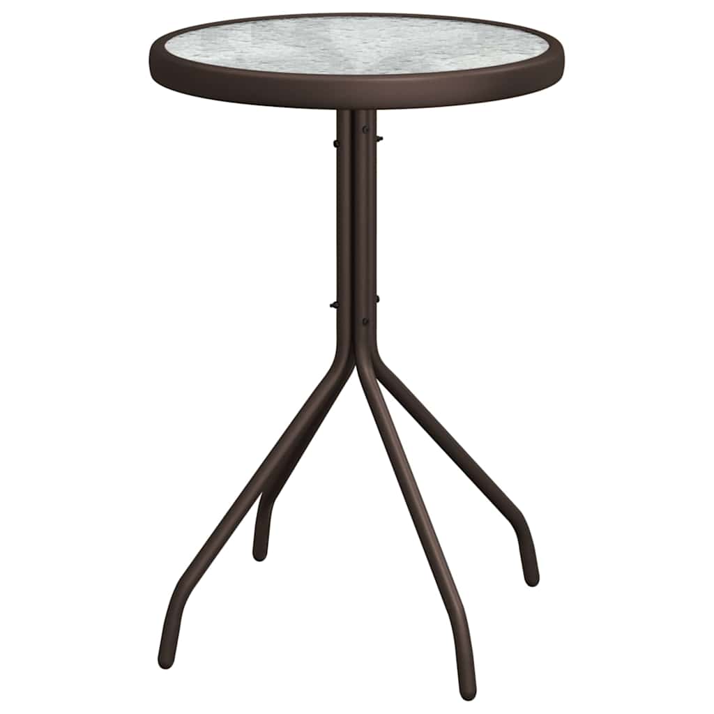 Garten Bistro Set 3 Stk. Braun Stahl