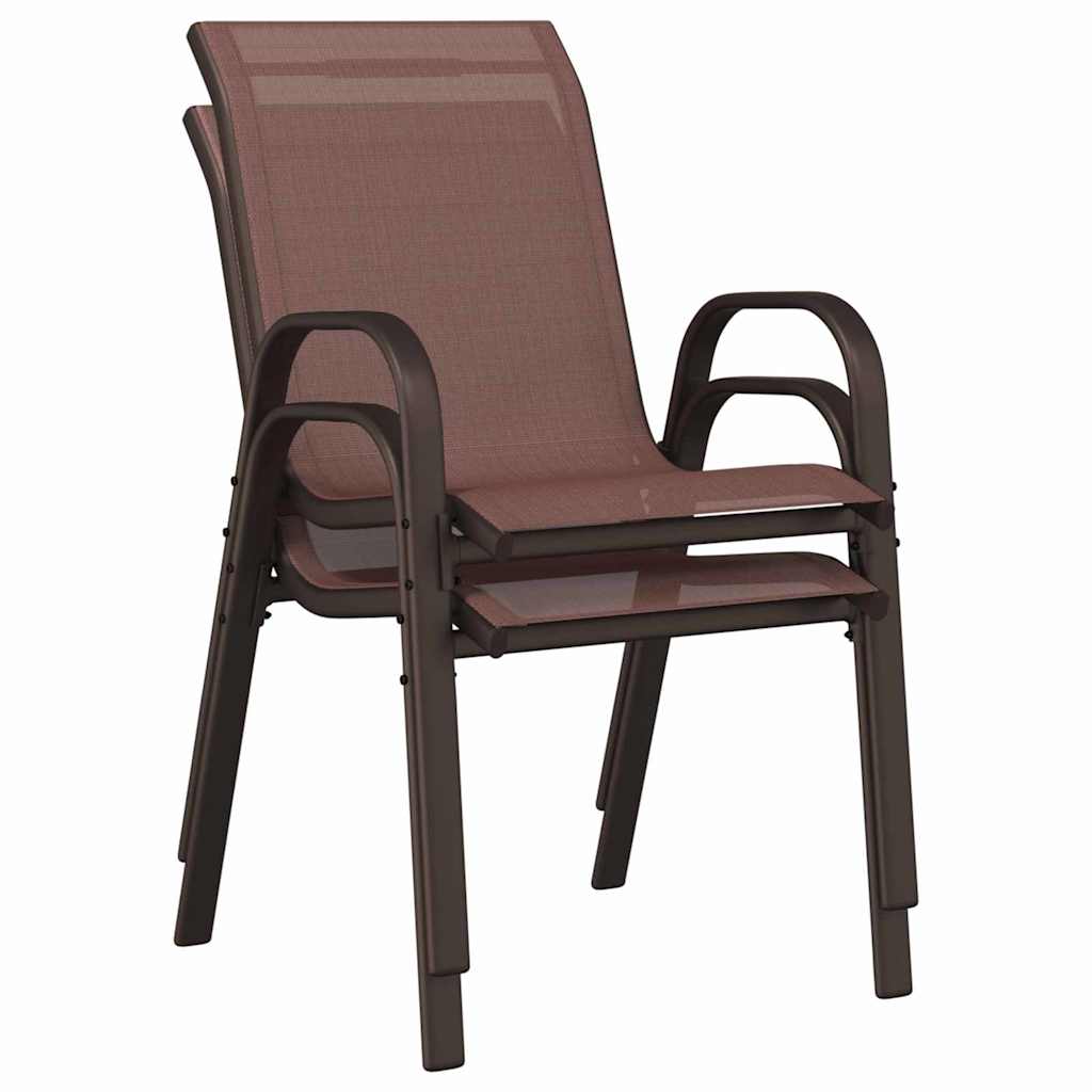 Garten Bistro Set 3 Stk. Braun Stahl
