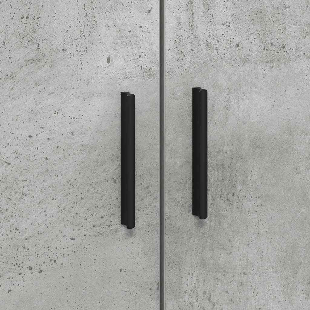 Bett mit Stauraum Betongrau 100 x 200 cm Holzwerkstoff