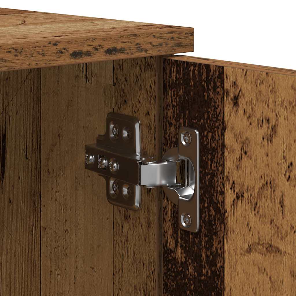 Bett mit Stauraum Altholz 100 x 200 cm Holzwerkstoff