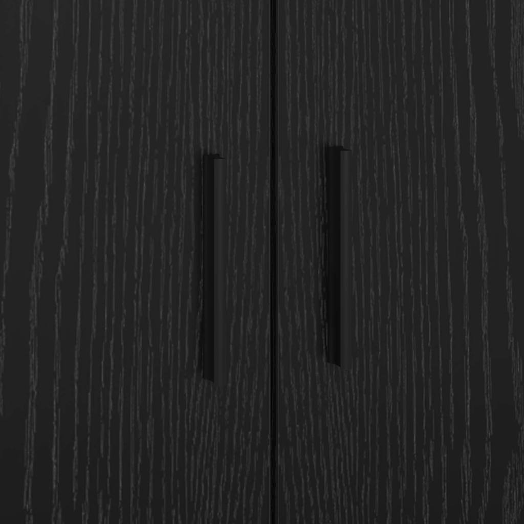 Bettrahmen Schwarz Eichen-Optik 90 x 200 cm Holzwerkstoff