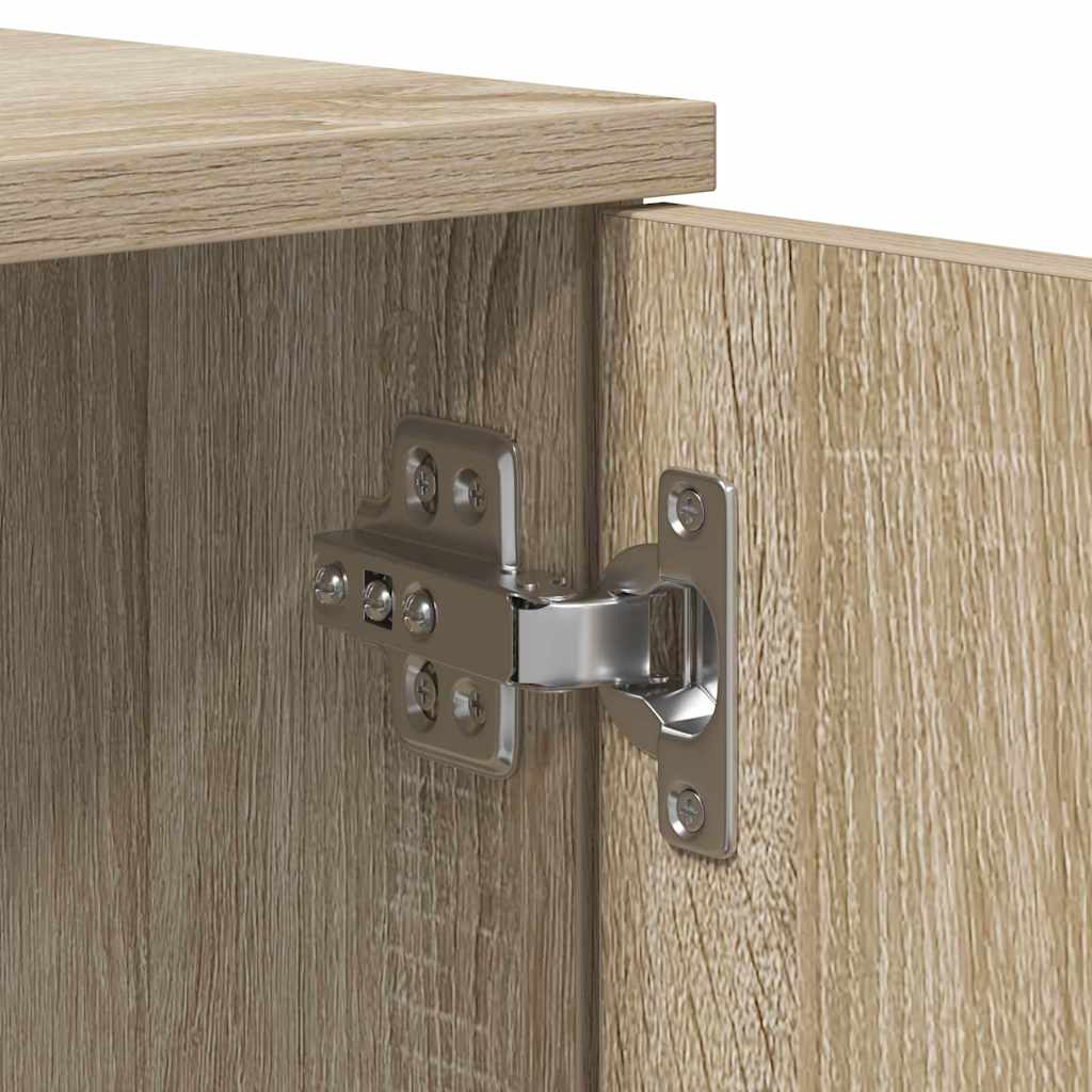 Bett mit Stauraum Sonoma-Eiche 90 x 200 cm Holzwerkstoff