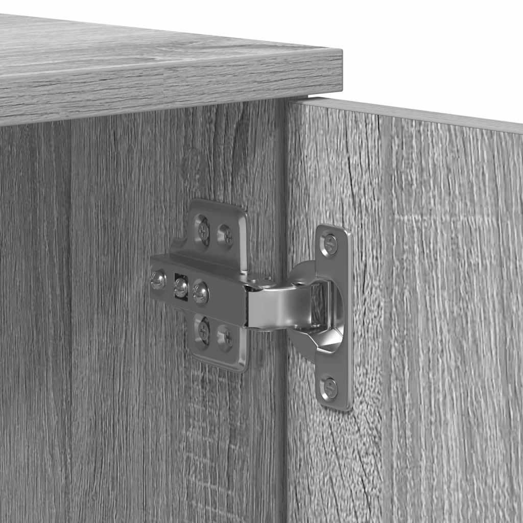 Bett mit Stauraum Grau Sonoma 90 x 200 cm Holzwerkstoff