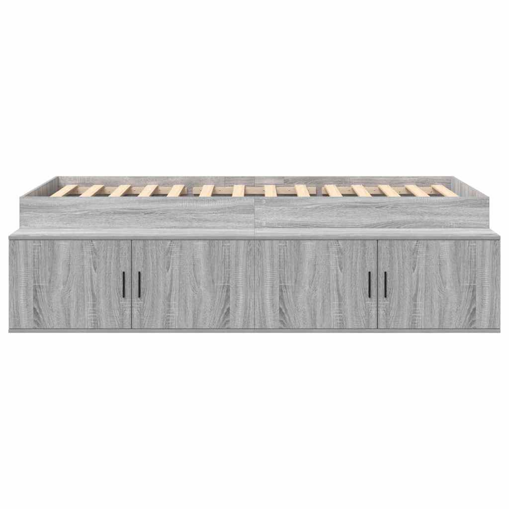 Bett mit Stauraum Grau Sonoma 80 x 200 cm Holzwerkstoff