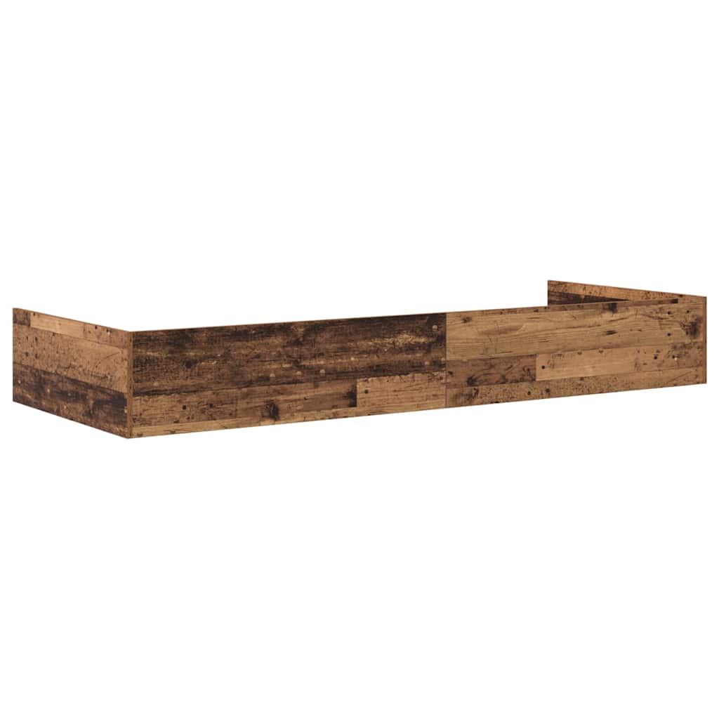 Bett mit Stauraum Altholz 100 x 200 cm Holzwerkstoff