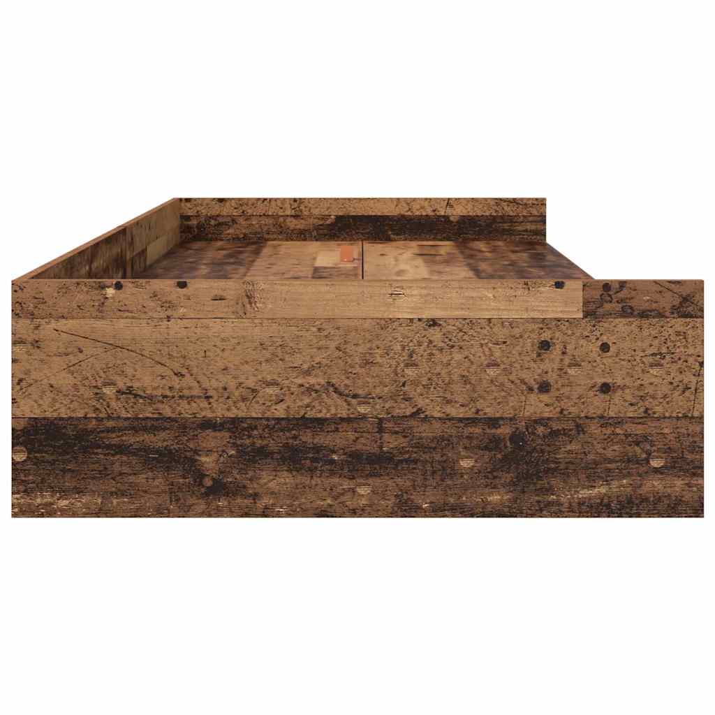 Bett mit Stauraum Altholz 100 x 200 cm Holzwerkstoff