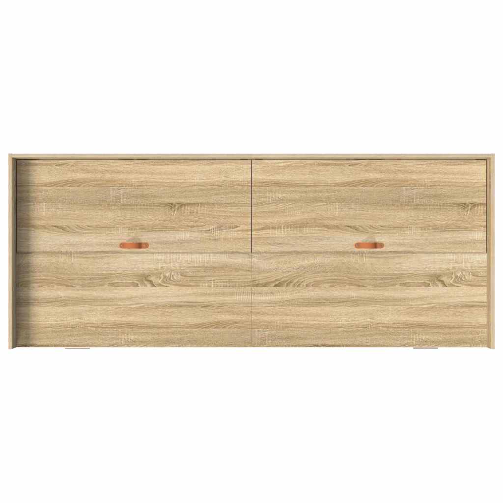Bett mit Stauraum Sonoma-Eiche 90 x 200 cm Holzwerkstoff