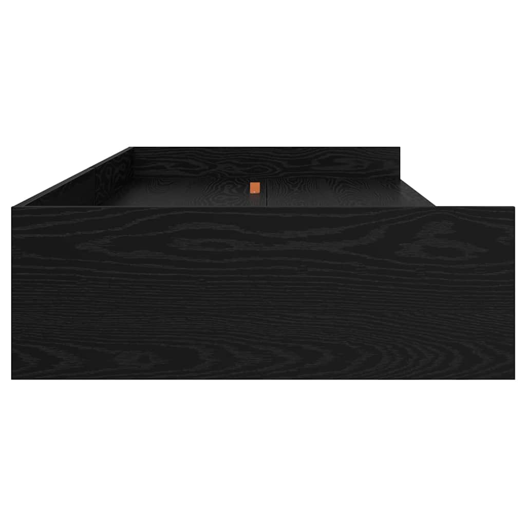 Bett mit Stauraum mit Kopfteil Schwarz Eichen-Optik 80 x 200 cm