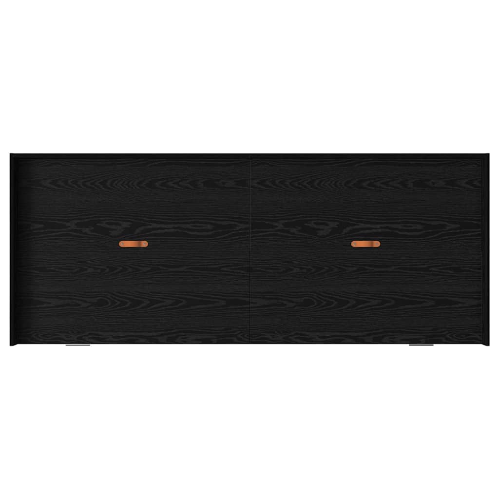 Bett mit Stauraum mit Kopfteil Schwarz Eichen-Optik 80 x 200 cm