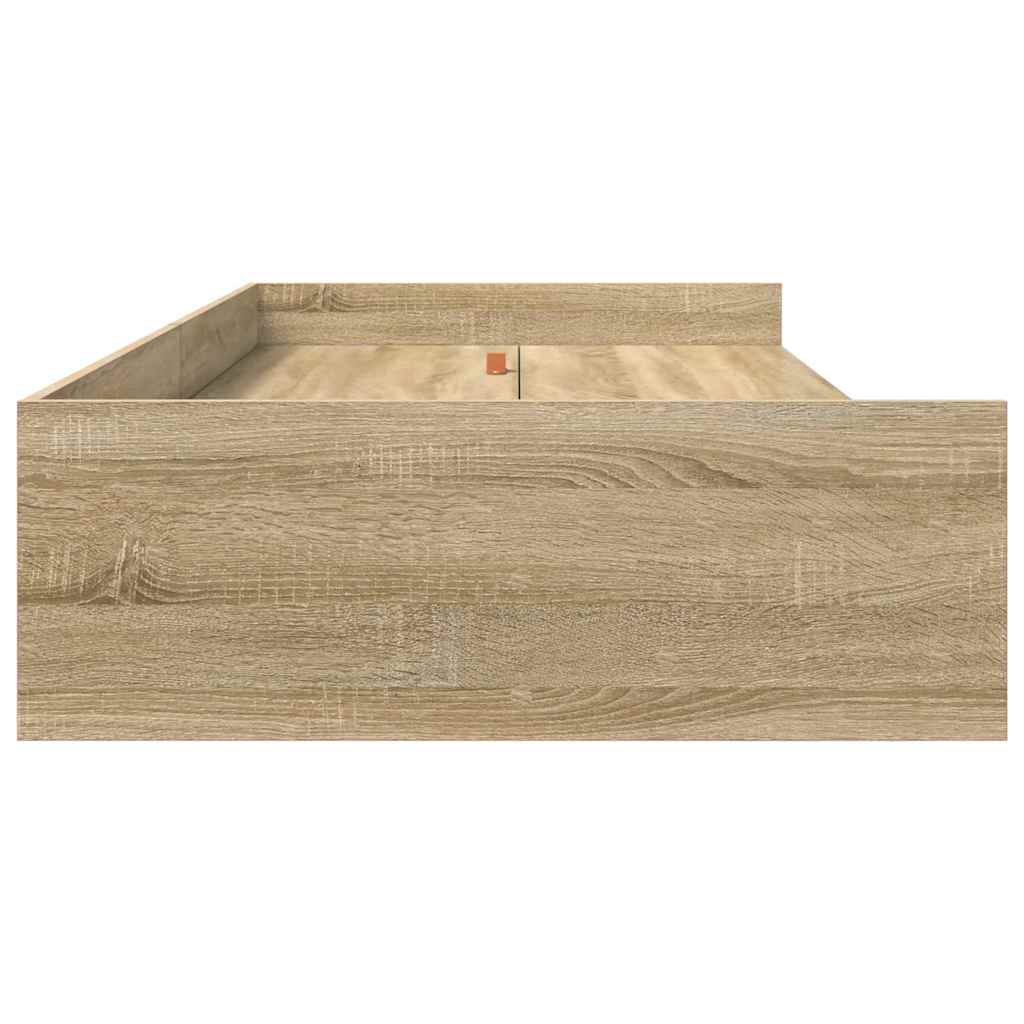 Bett mit Stauraum Sonoma-Eiche 80 x 200 cm Holzwerkstoff