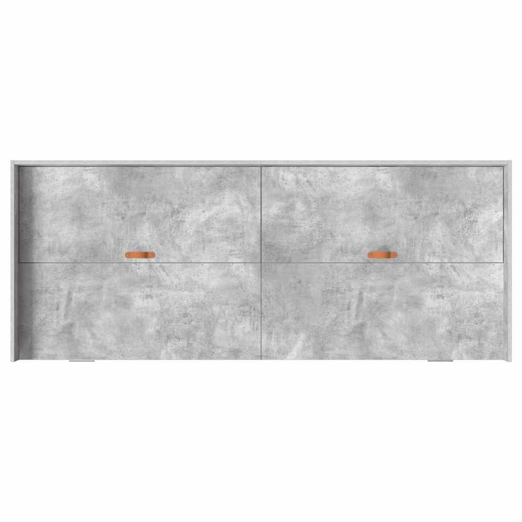 Bett mit Stauraum Beton Grau 80 x 200 cm Holzwerkstoff