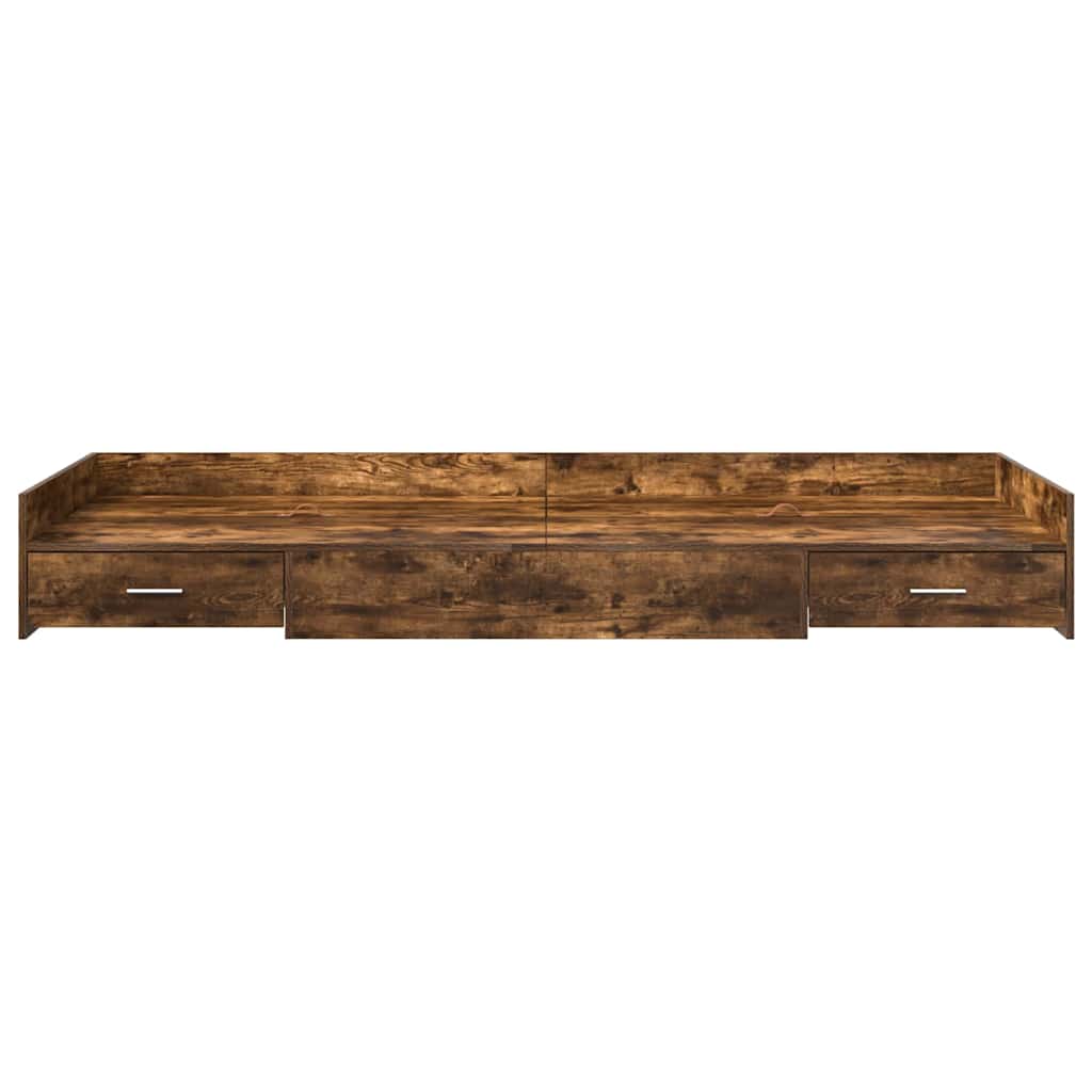 Bett mit Stauraum Altholz 75 x 190 cm Holzwerkstoff