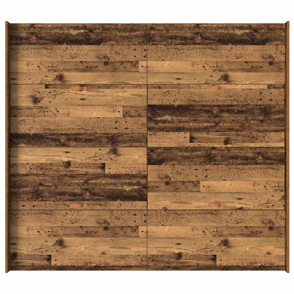 Bett mit Stauraum Altholz 200 x 200 cm Holzwerkstoff
