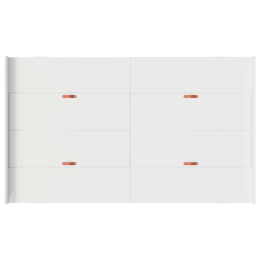 Aufbewahrungsbettgestell Weiß 120 x 200 cm Holzwerkstoff