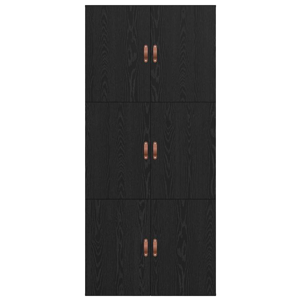 Aufbewahrungsbettgestell Schwarz Eichen-Optik 90 x 200 cm