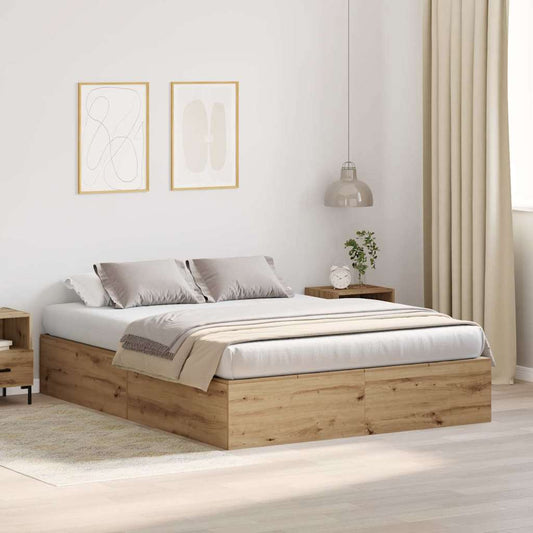 Bettgestell Artisan-Eiche 150 x 200 cm Holzwerkstoff