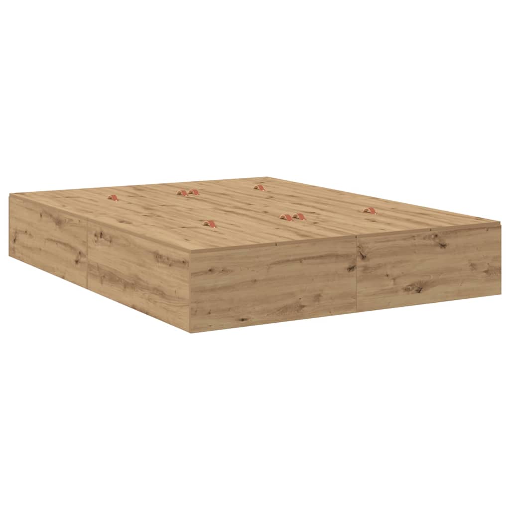 Bettgestell Artisan-Eiche 150 x 200 cm Holzwerkstoff