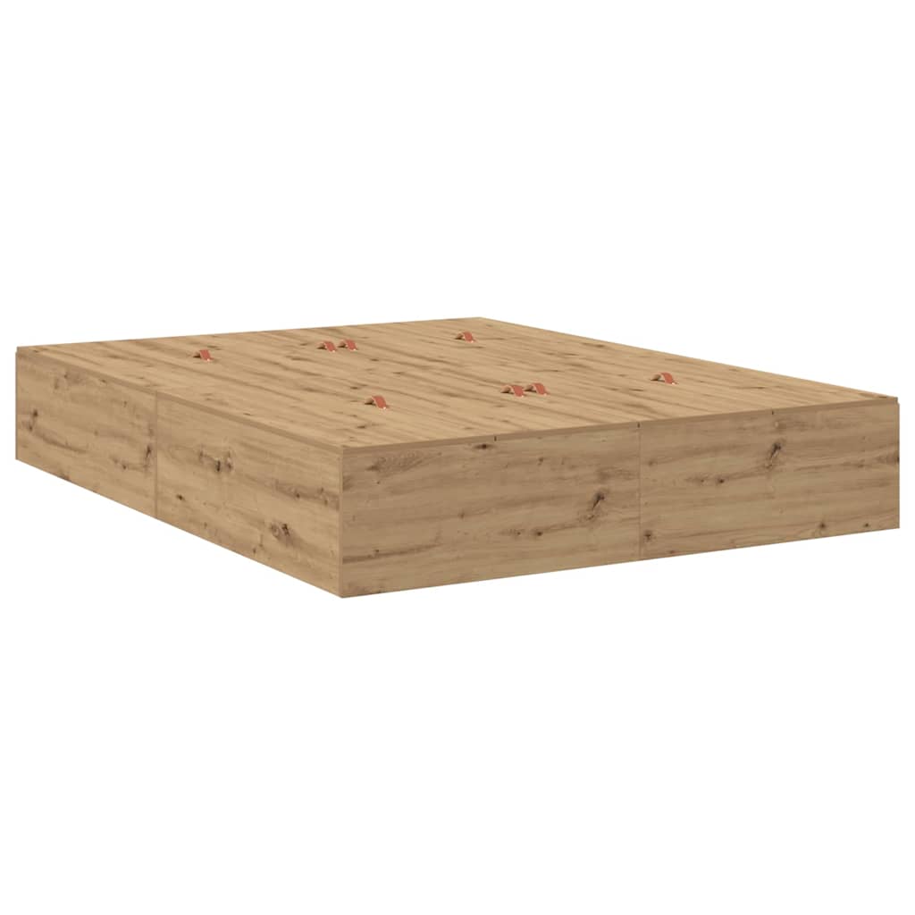 Bettgestell Artisan-Eiche 150 x 200 cm Holzwerkstoff