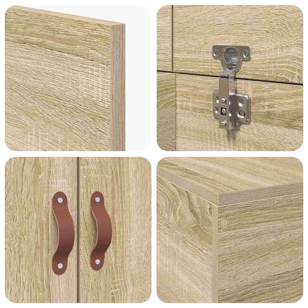 Aufbewahrungsbettgestell Sonoma-Eiche 90 x 190 cm Holzwerkstoff