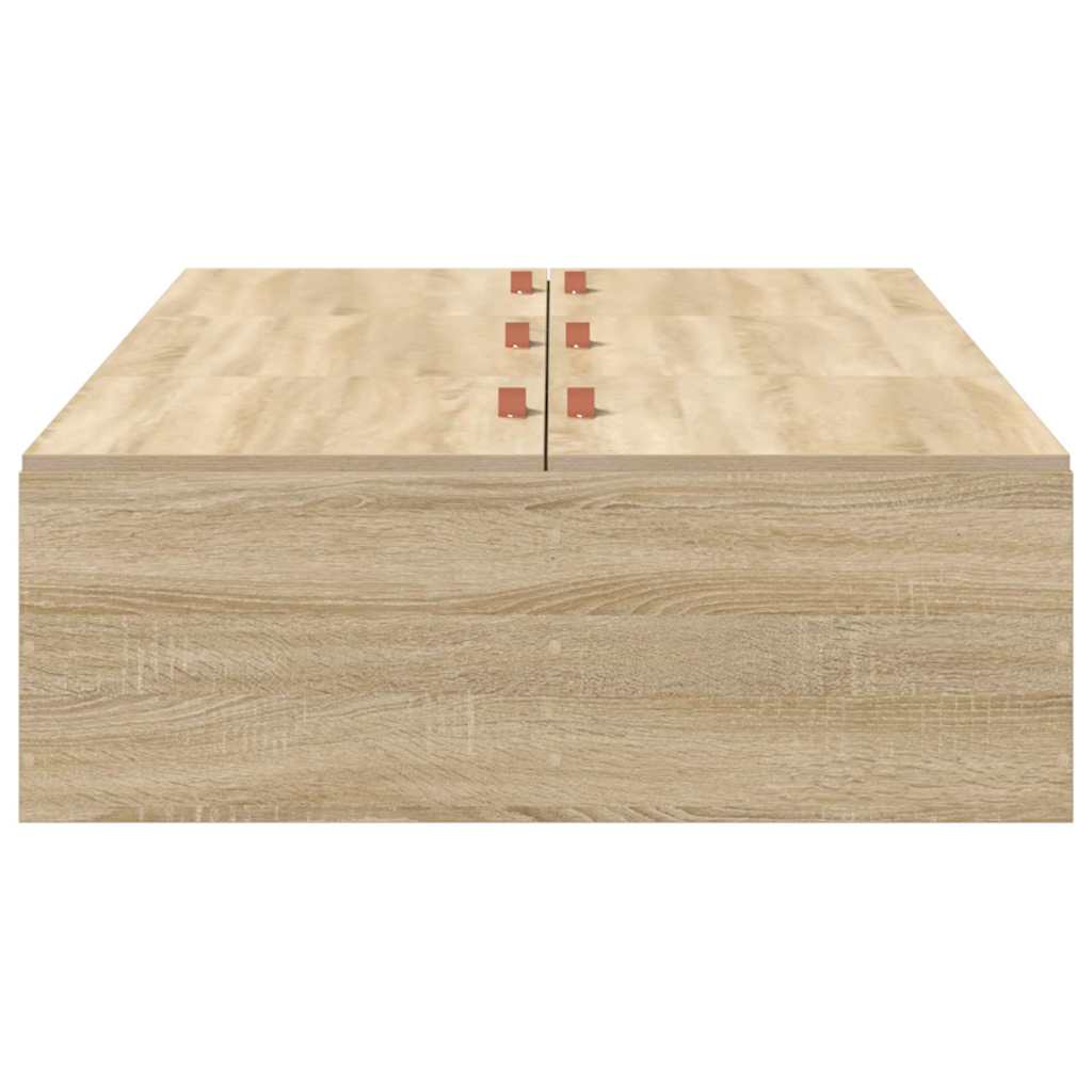 Aufbewahrungsbettgestell Sonoma-Eiche 90 x 190 cm Holzwerkstoff