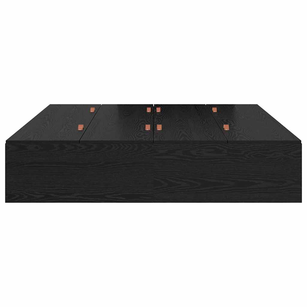 Bettgestell Schwarze Eiche 135 x 190 cm Holzwerkstoff