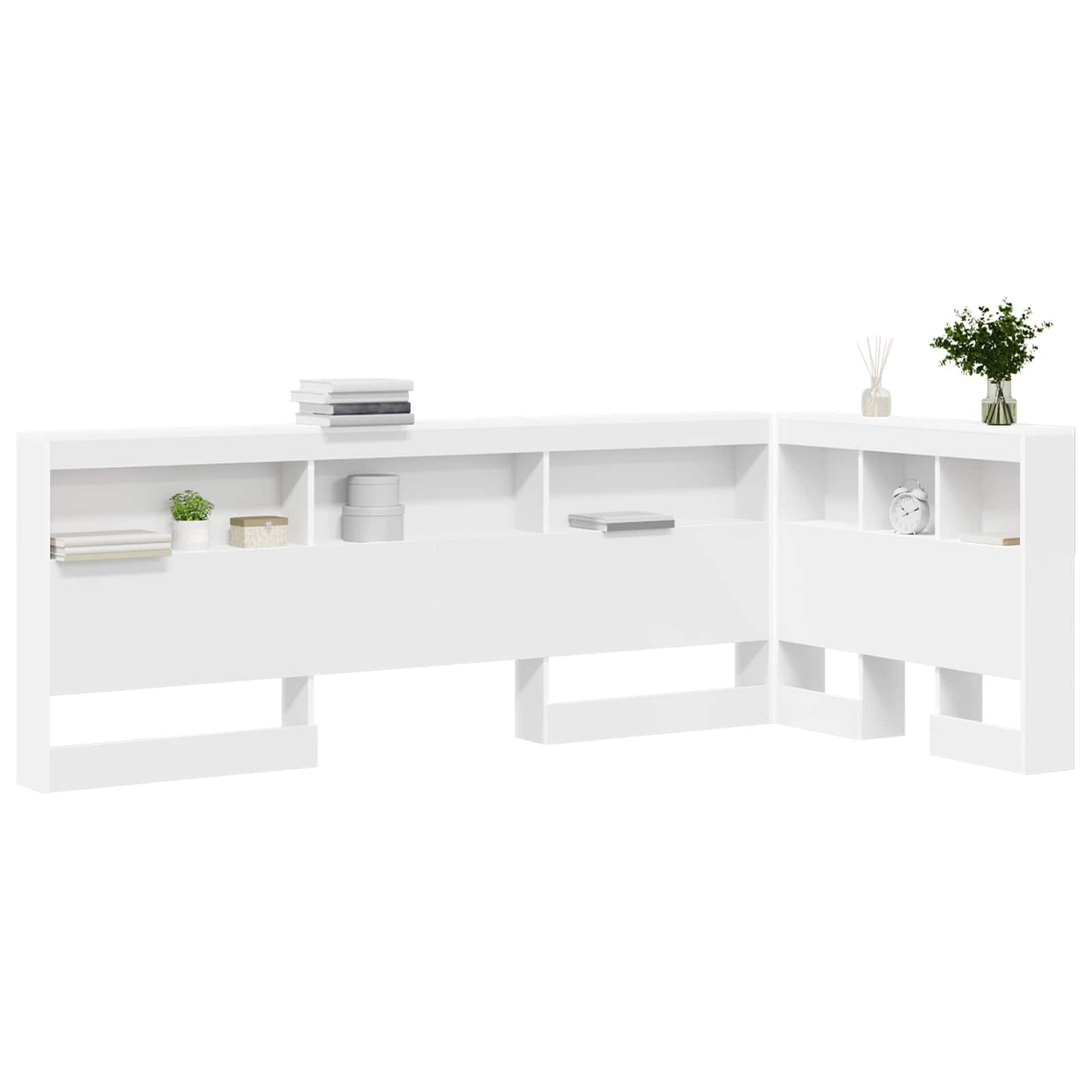 Aufbewahrungskopfteil Weiß 90 cm Holzwerkstoff
