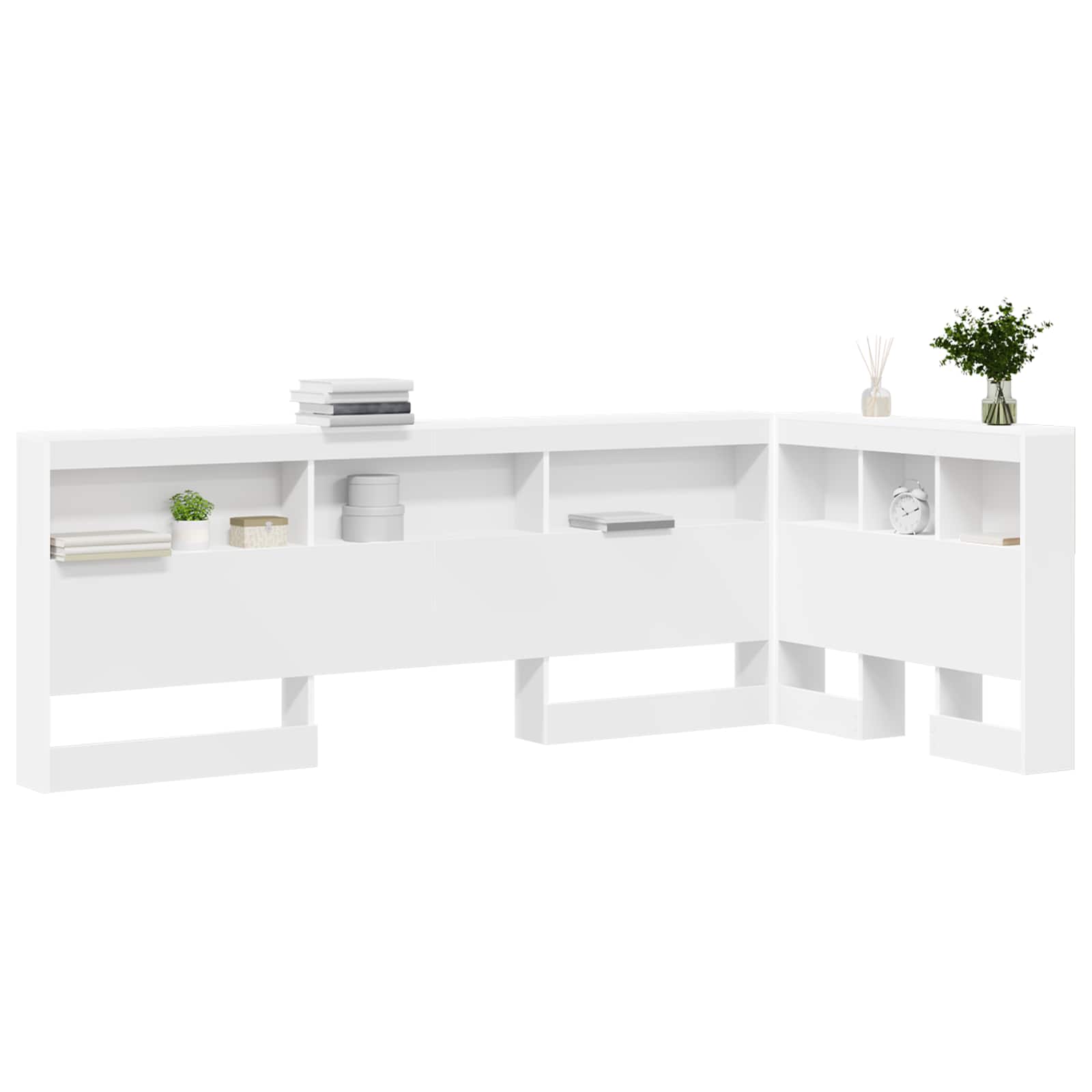Aufbewahrungskopfteil Weiß 90 cm Holzwerkstoff
