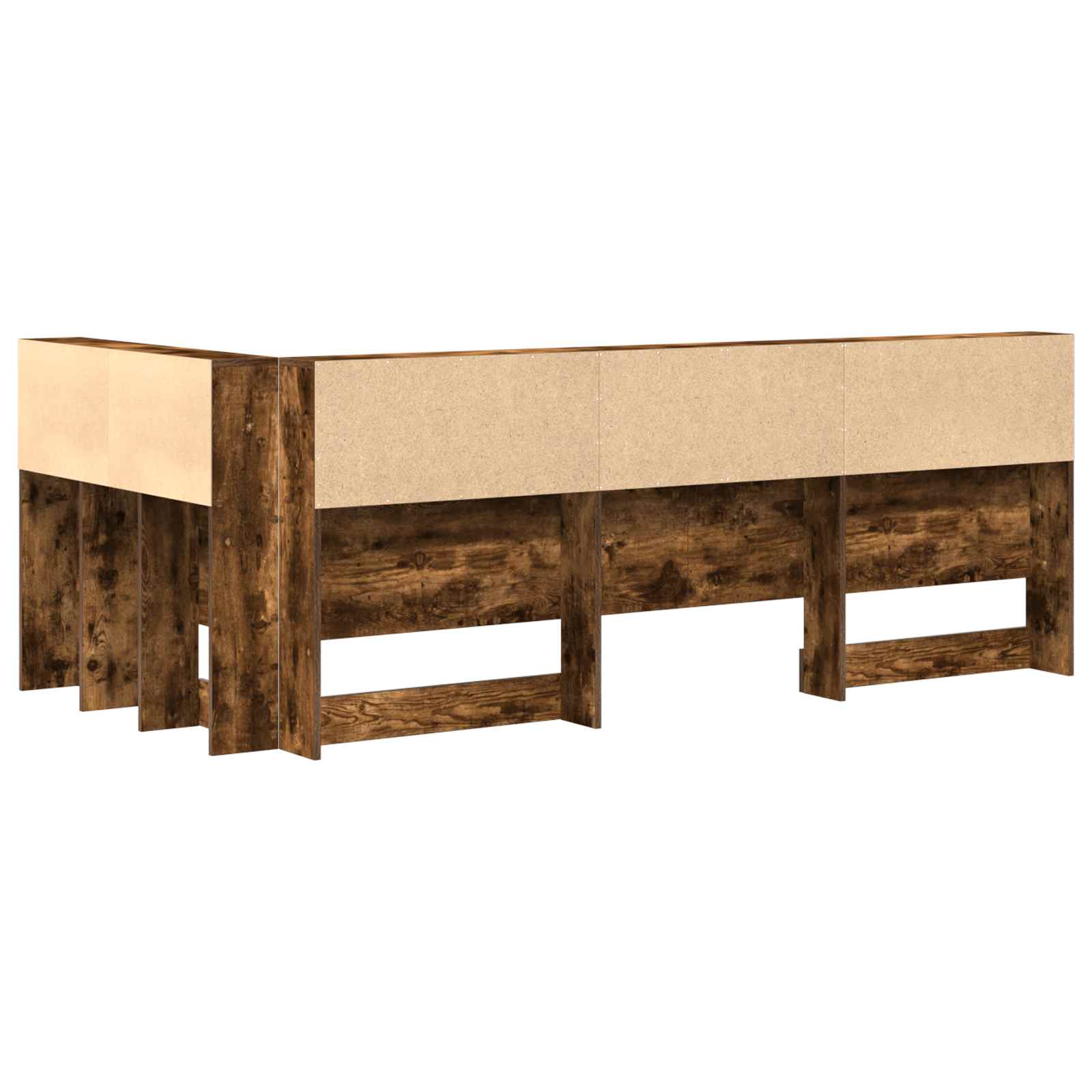 Aufbewahrungskopfteil Geräucherte Eiche Holzwerkstoff