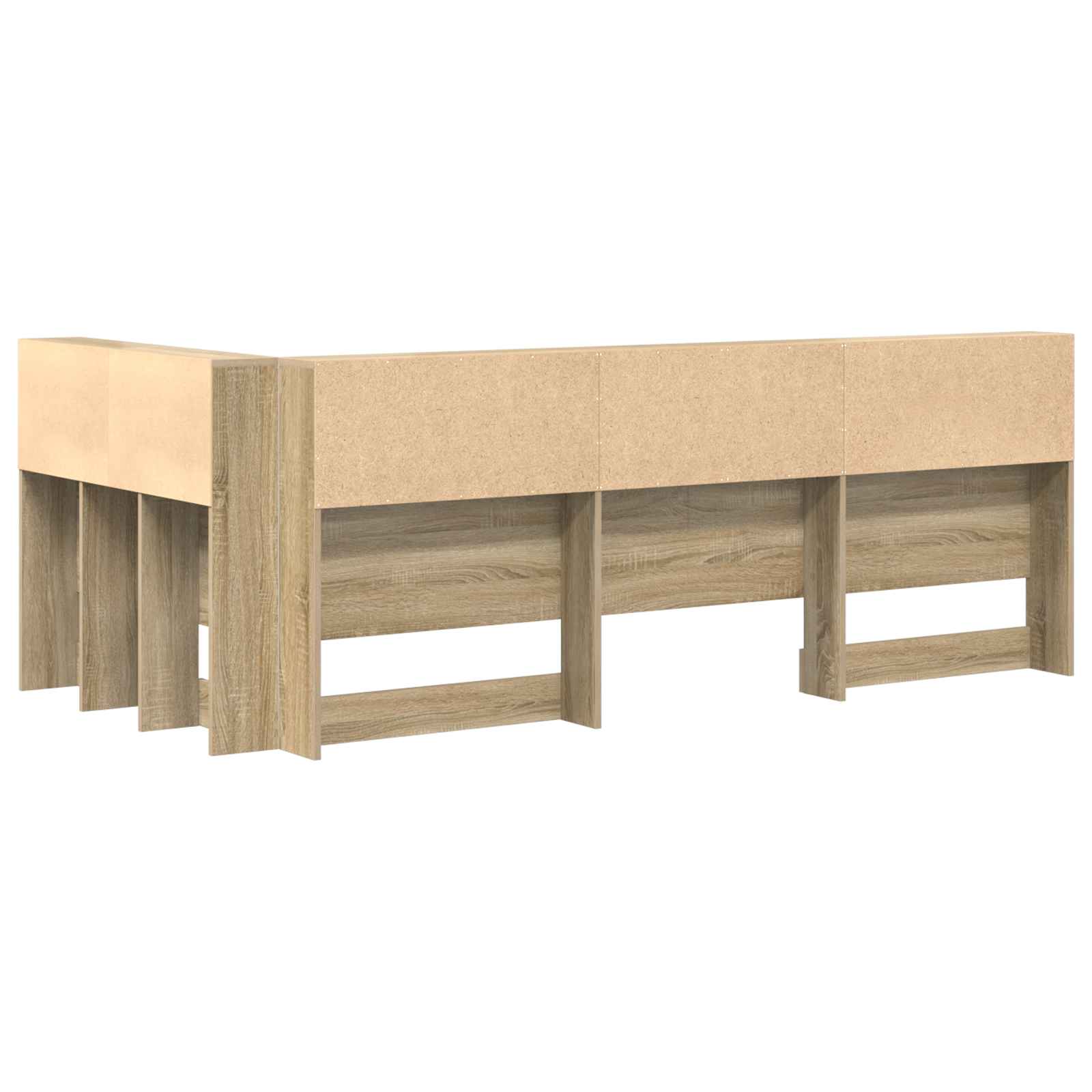 Aufbewahrungskopfteil Sonoma-Eiche 100 cm Holzwerkstoff