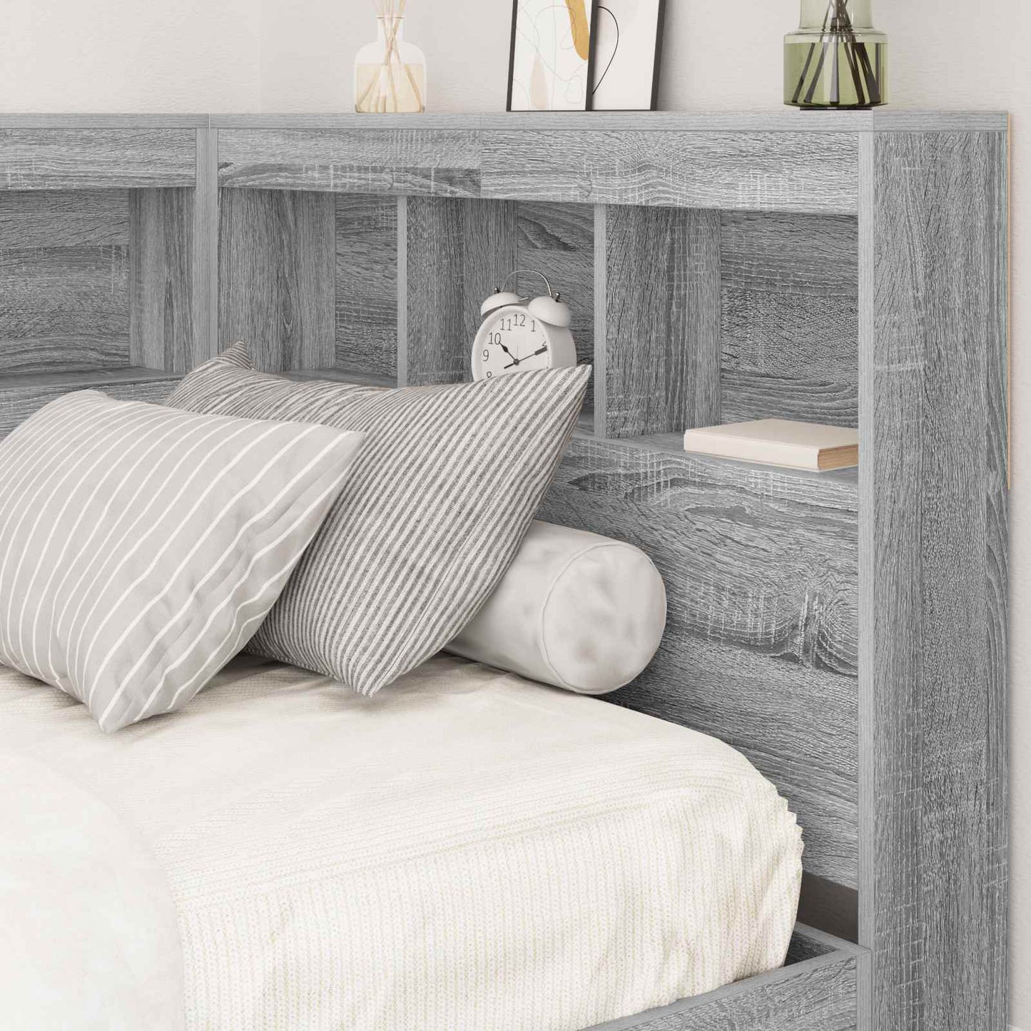 Aufbewahrungskopfteil Graues Sonoma 100 cm Holzwerkstoff