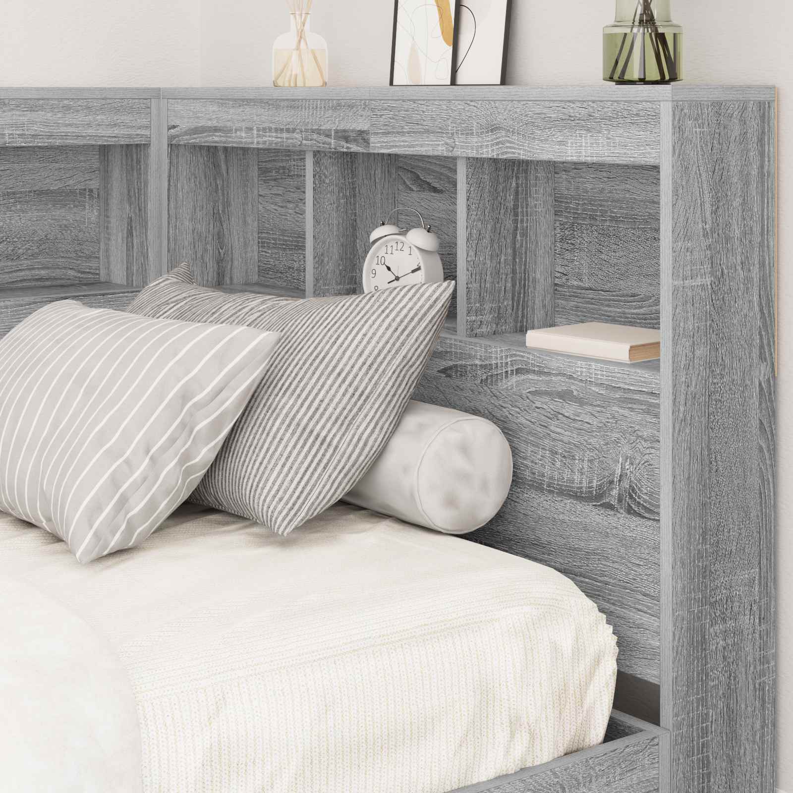 Aufbewahrungskopfteil Graues Sonoma 100 cm Holzwerkstoff