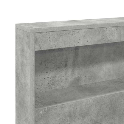 Aufbewahrungskopfteil Beton Grau Holzwerkstoff