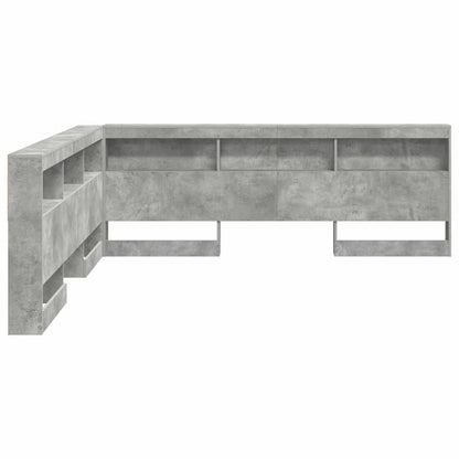 Aufbewahrungskopfteil Beton Grau Holzwerkstoff