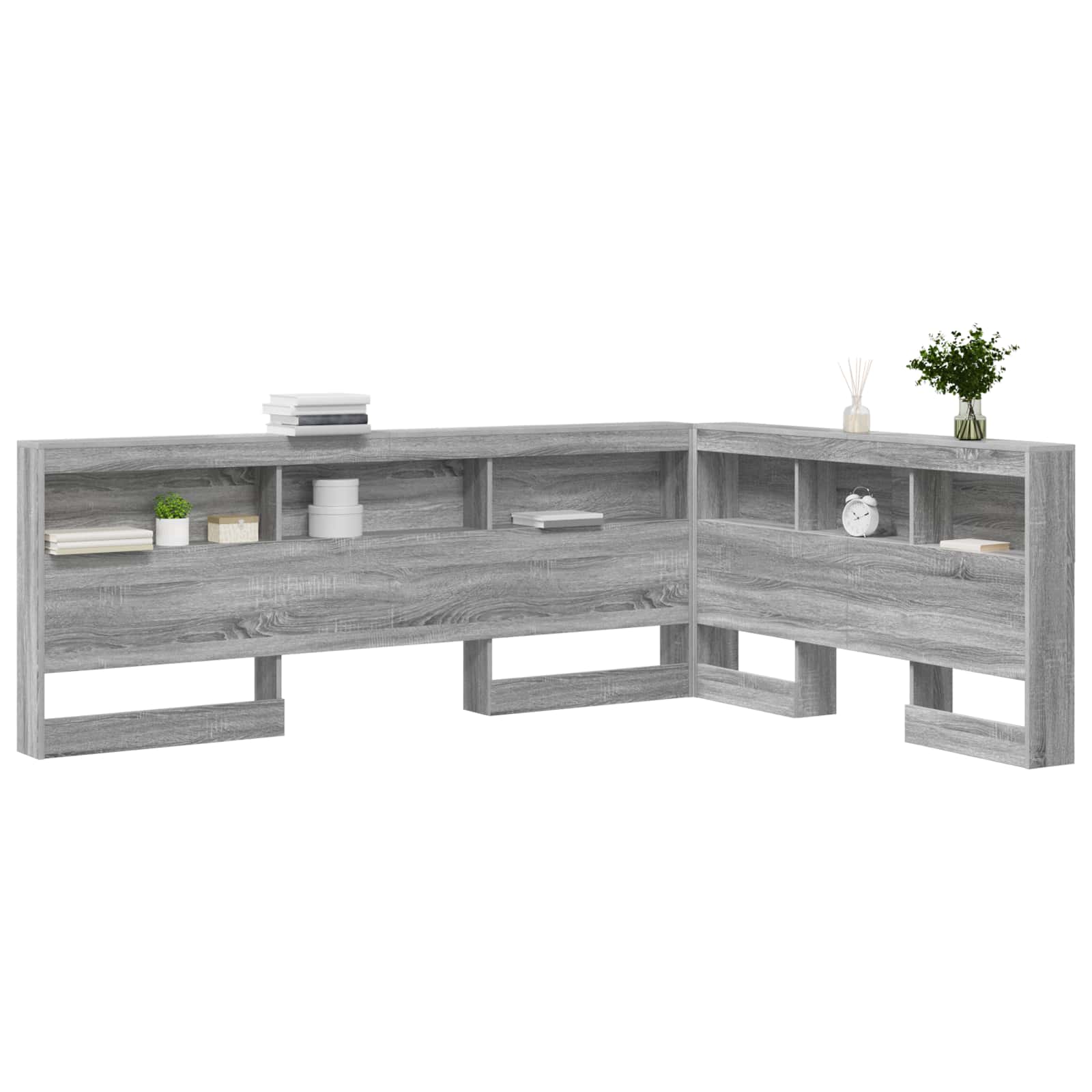 Aufbewahrungskopfteil Graues Sonoma 160 cm Holzwerkstoff