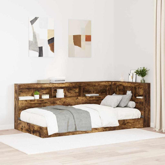 Stauraum-Kopfteil mit Regal Räuchereiche 75 cm Holzwerkstoff